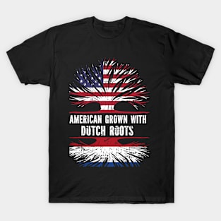 American Grown with Dutch Roots USA Flag T-Shirt